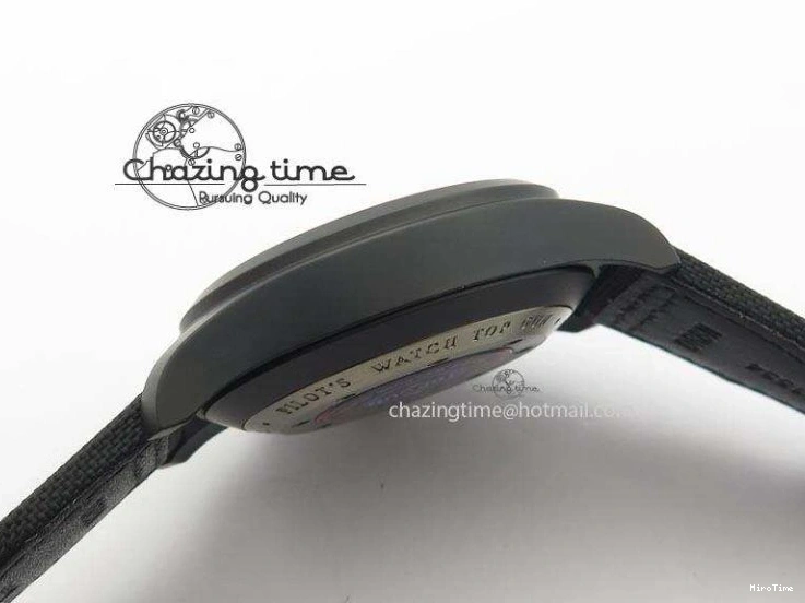 MIROTIME 0505 Pilot Chrono IW388003 Real Ceramic V6F 1:1 Best Edition On Black Nylon Strap A StreetReady 7284